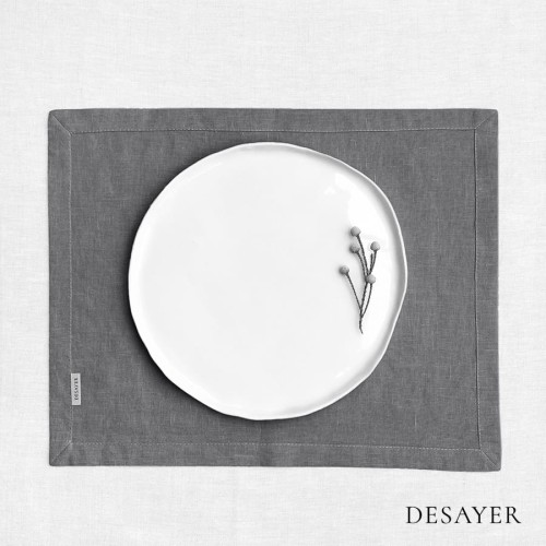 LINEN PLACEMAT | STEEL GREY | SET OF 2