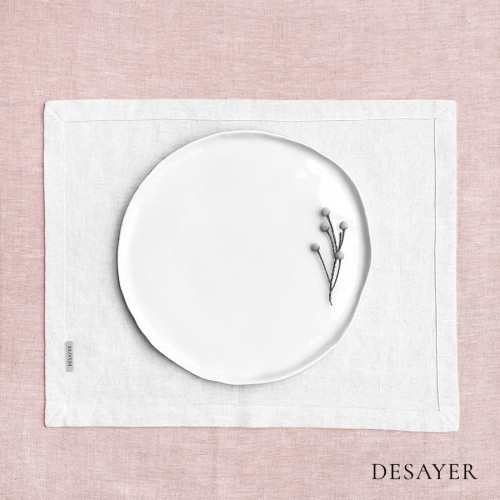 LINEN PLACEMAT | SNOW WHITE | SET OF 2