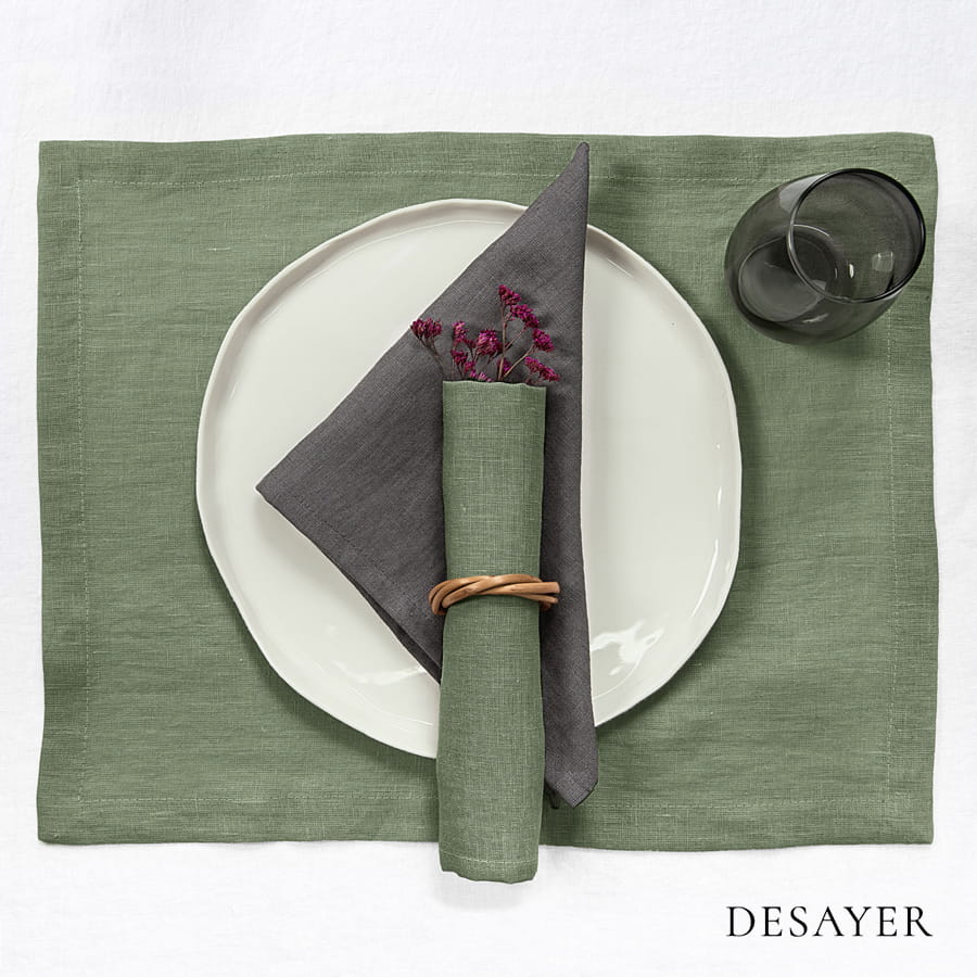 lniana-serwetka-zielen-khaki