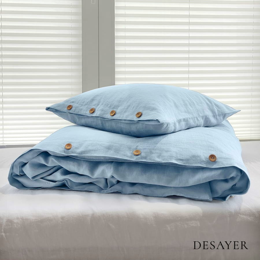 lniana-posciel-guziki-blekitna