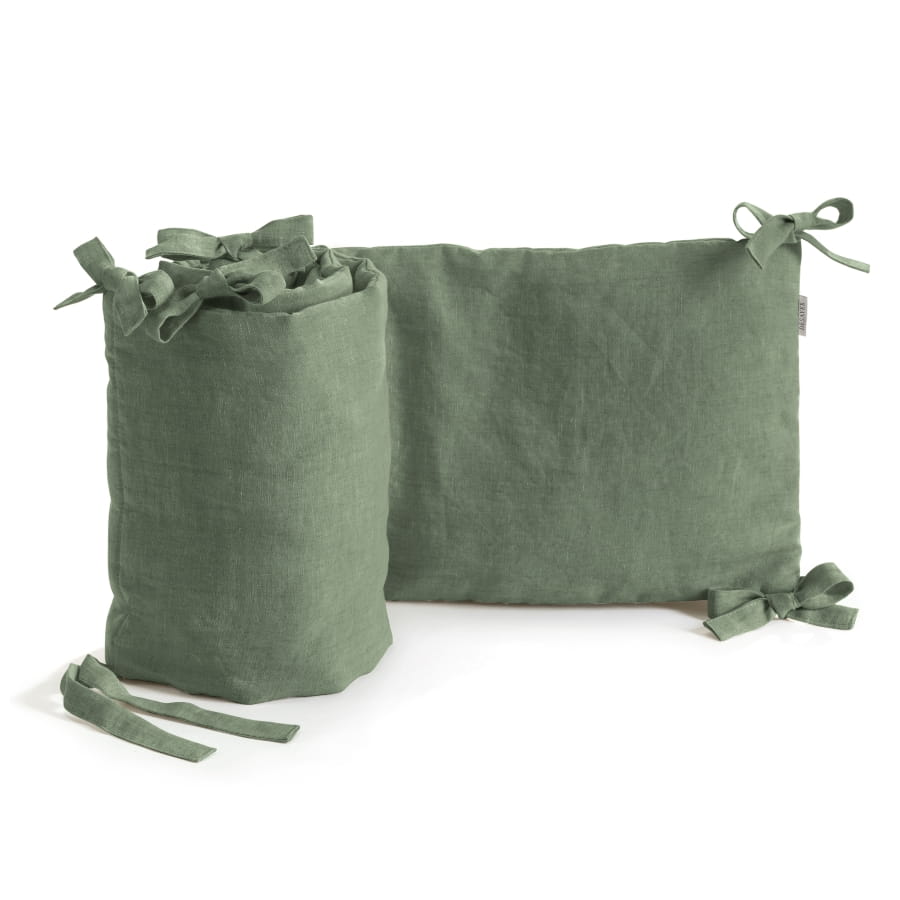 lniany-ochraniacz-do-lozeczka-zielony